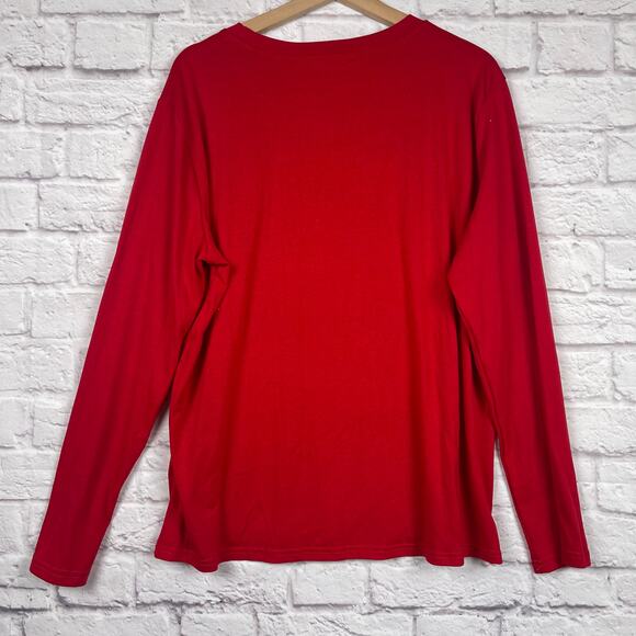 J5022 Aibrou red shirt with white cat face graphic print size XXL - Picture 6 of 6